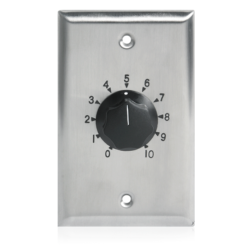 Atlas 10 Watt Single Gang Stainless Steel 70.7V Commercial Attenuator