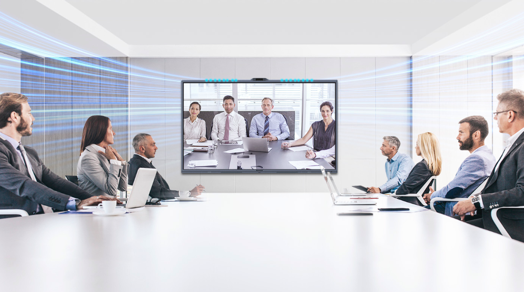 V6550 MAXHUB XBoard V7 Series 65” 4K UHD Interactive Conference Display with AI Triple Cameras, Microphones, Speakers & Wall Mount