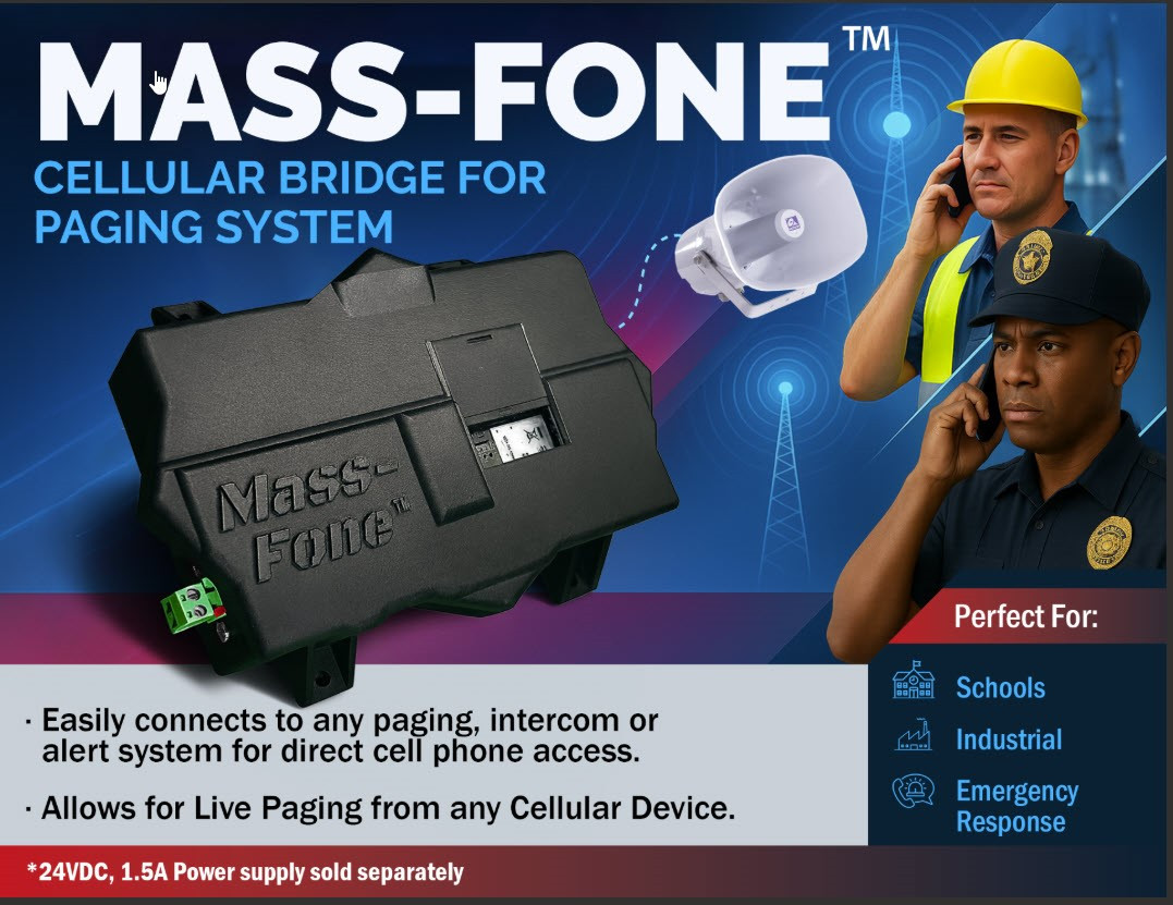 Mass Phone for Cellphone connectivity to paging system