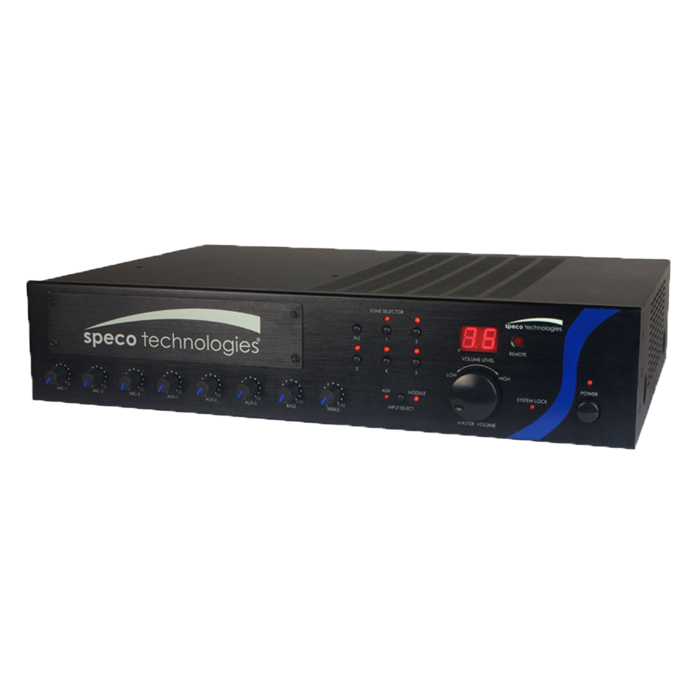 Speco Tech PBM120AU 120W PA Mixer Amplifier with USB/Tuner/CD
