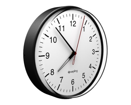 16" Quartz Clock for Schools (White Case)